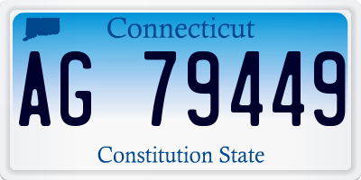 CT license plate AG79449
