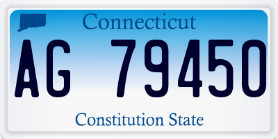 CT license plate AG79450