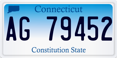 CT license plate AG79452