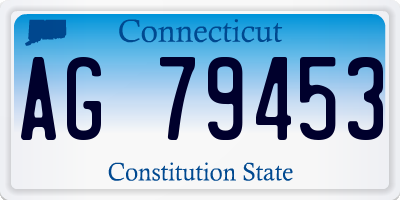 CT license plate AG79453