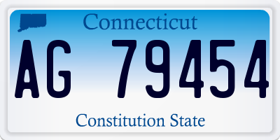 CT license plate AG79454