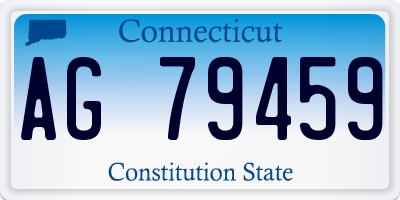 CT license plate AG79459