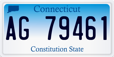 CT license plate AG79461