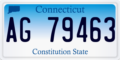 CT license plate AG79463