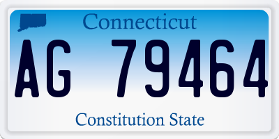 CT license plate AG79464