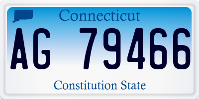 CT license plate AG79466