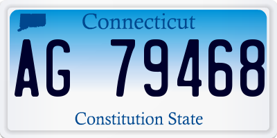 CT license plate AG79468