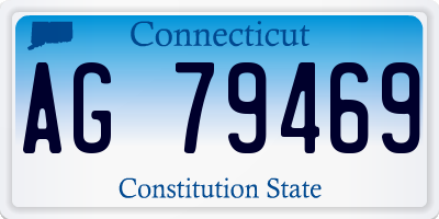 CT license plate AG79469