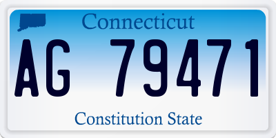 CT license plate AG79471