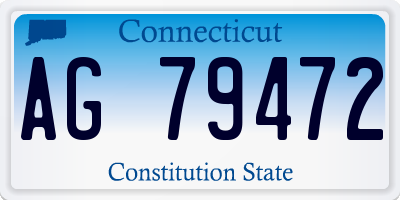 CT license plate AG79472