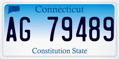 CT license plate AG79489