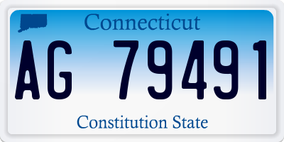 CT license plate AG79491