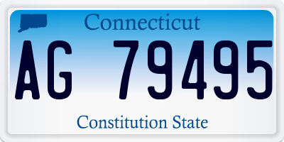 CT license plate AG79495