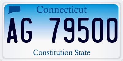 CT license plate AG79500