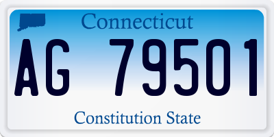CT license plate AG79501
