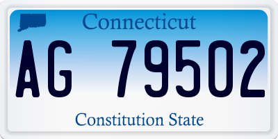 CT license plate AG79502