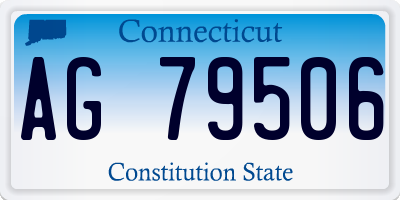 CT license plate AG79506