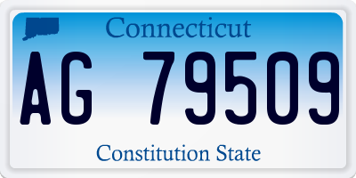 CT license plate AG79509