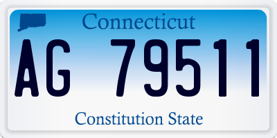 CT license plate AG79511
