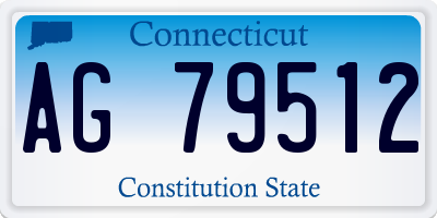 CT license plate AG79512