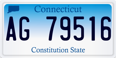 CT license plate AG79516