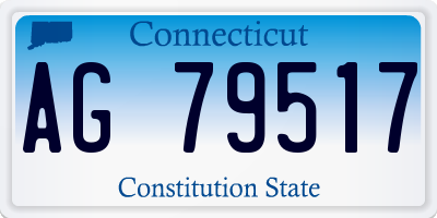 CT license plate AG79517