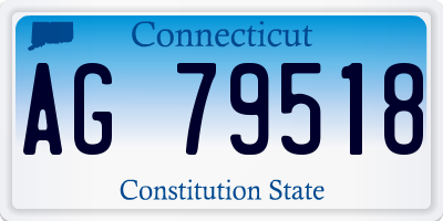CT license plate AG79518