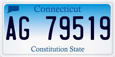 CT license plate AG79519