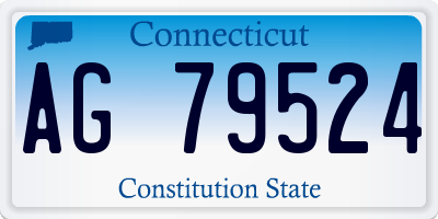 CT license plate AG79524