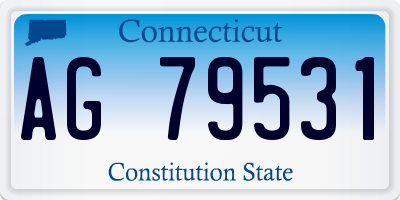 CT license plate AG79531