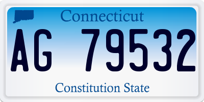 CT license plate AG79532