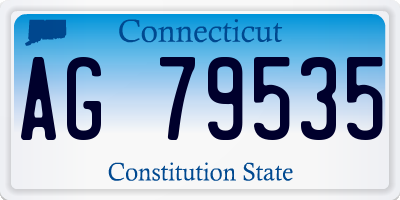 CT license plate AG79535