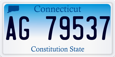 CT license plate AG79537