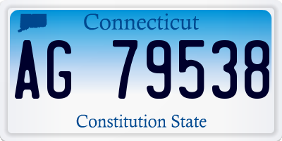 CT license plate AG79538