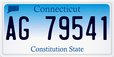 CT license plate AG79541