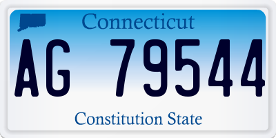 CT license plate AG79544