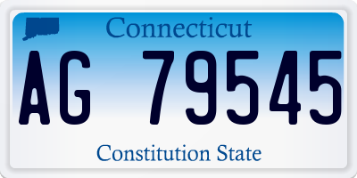 CT license plate AG79545