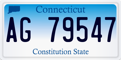 CT license plate AG79547