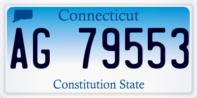CT license plate AG79553