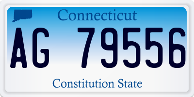 CT license plate AG79556