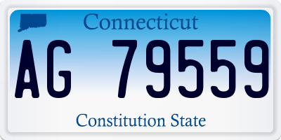 CT license plate AG79559
