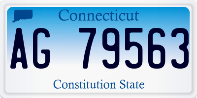 CT license plate AG79563