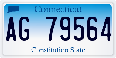 CT license plate AG79564