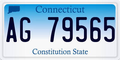 CT license plate AG79565
