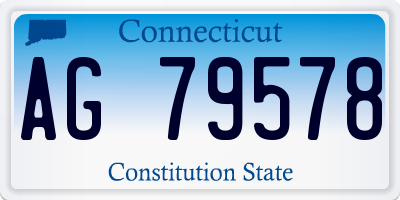 CT license plate AG79578