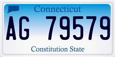 CT license plate AG79579