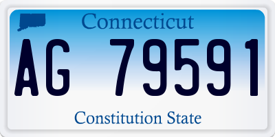 CT license plate AG79591