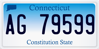 CT license plate AG79599