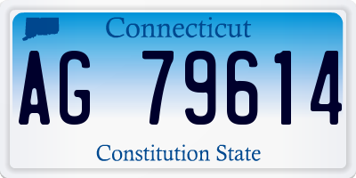 CT license plate AG79614