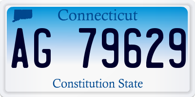 CT license plate AG79629